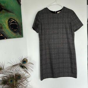 Aritzia Babaton crewneck plad midi dress - size 6